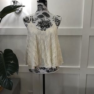 Express lace tank top